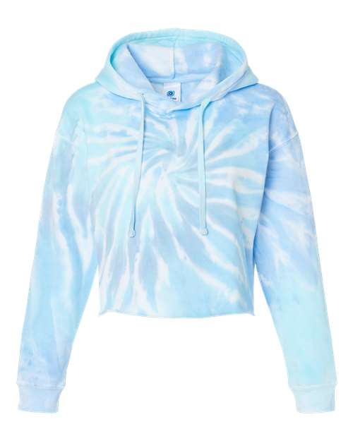 Women's Tie-Dyed Crop Hooded Sweatshirt | USA Decoration