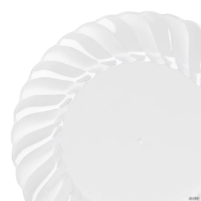 10.25" Clear Flair Plastic Dinner Plates (54 Plates) | USA Decoration®