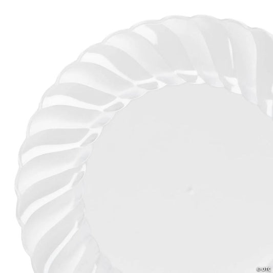 10.25" Clear Flair Plastic Dinner Plates (54 Plates) | USA Decoration®