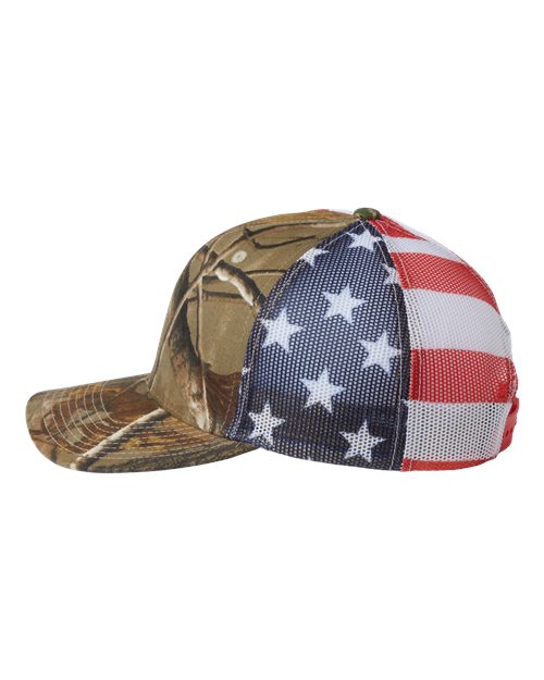 Printed Mesh Trucker Cap | USA Decoration