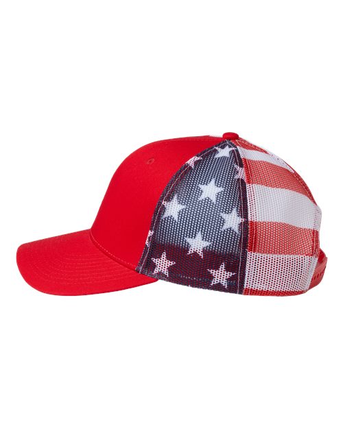 Printed Mesh Trucker Cap | USA Decoration