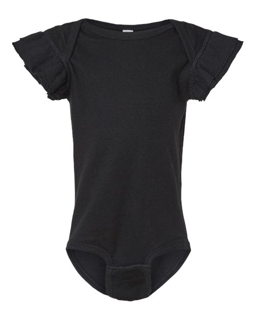 Infant Flutter Sleeve Baby Rib Bodysuit | USA Decoration