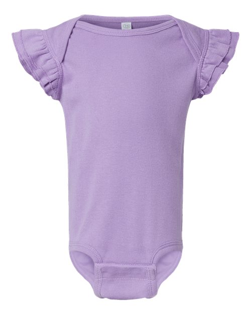 Infant Flutter Sleeve Baby Rib Bodysuit | USA Decoration