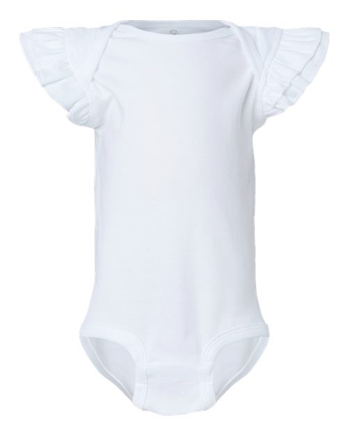 Infant Flutter Sleeve Baby Rib Bodysuit | USA Decoration