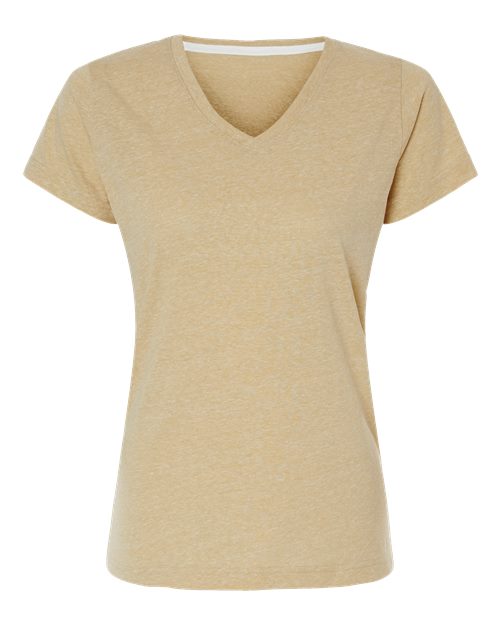 Women's Harborside Mélange V-Neck Tee | USA Decoration