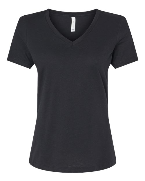 Women's Relaxed Heather CVC V-Neck Tee | USA Decoration