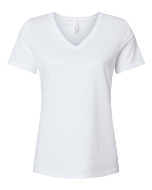 Women's Relaxed Heather CVC V-Neck Tee | USA Decoration