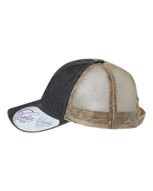 Women's Washed Mesh-Back Cap | USA Decoration