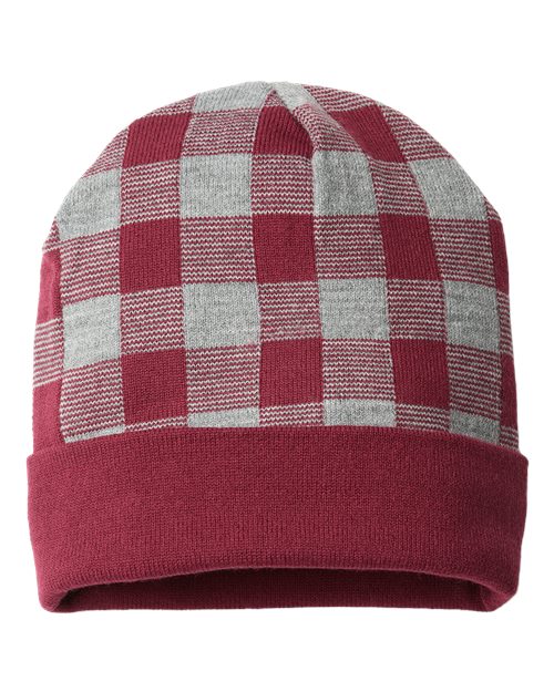 USA-Made Plaid Beanie | USA Decoration
