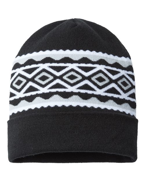 USA- Made Diamond Cuffed Beanie | USA Decoration