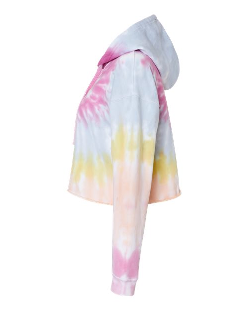 Women's Tie-Dyed Crop Hooded Sweatshirt | USA Decoration