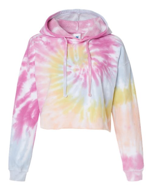 Women's Tie-Dyed Crop Hooded Sweatshirt | USA Decoration