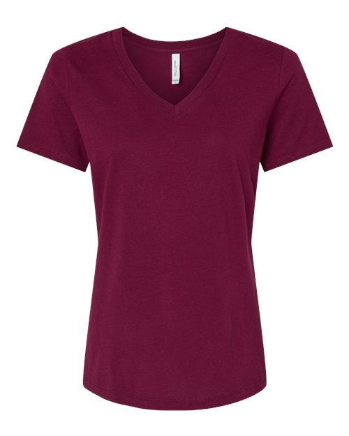 Women’s Relaxed Jersey V-Neck Tee | USA Decoration