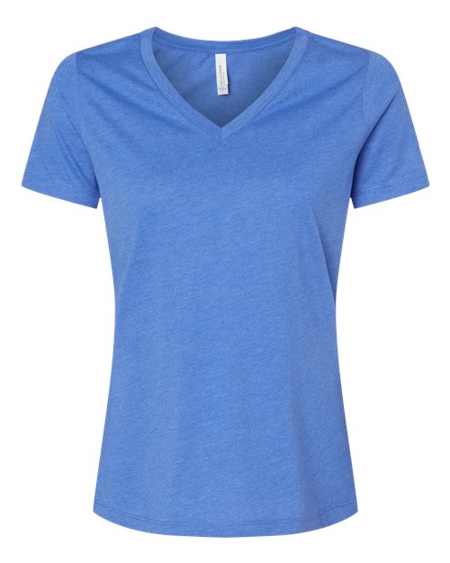 Women's Relaxed Heather CVC V-Neck Tee | USA Decoration