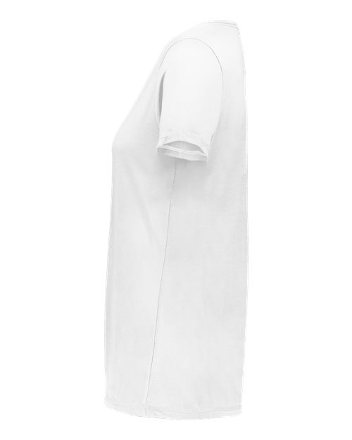 Women's Super Soft-Spun Poly V-Neck T-Shirt | USA Decoration