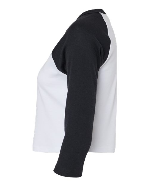Women's Micro Rib 3/4 Raglan Sleeve Baby Tee | USA Decoration