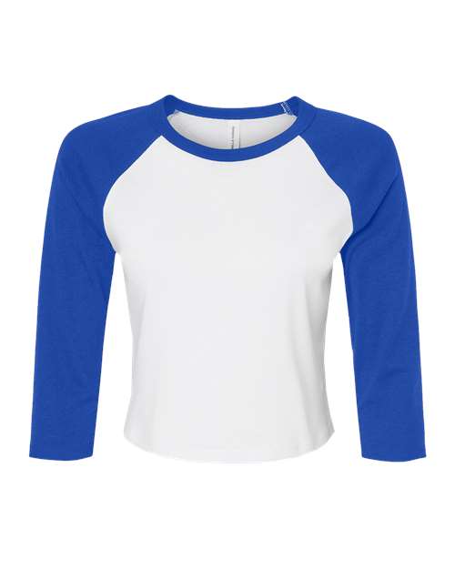 Women's Micro Rib 3/4 Raglan Sleeve Baby Tee | USA Decoration