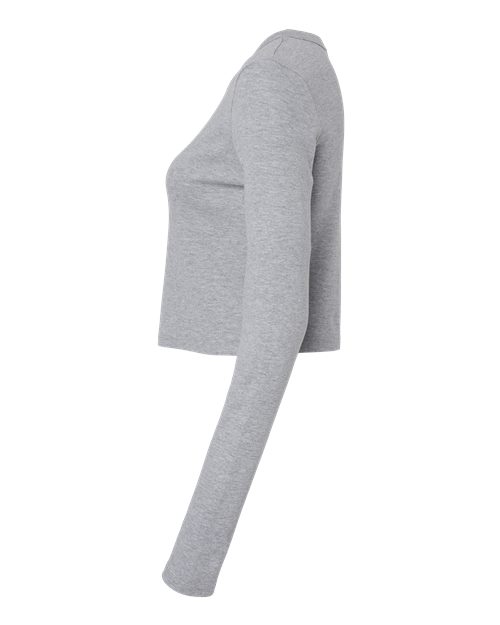 Women's Micro Rib Long Sleeve Baby Tee | USA Decoration