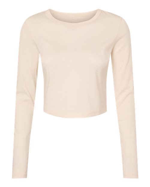 Women's Micro Rib Long Sleeve Baby Tee | USA Decoration