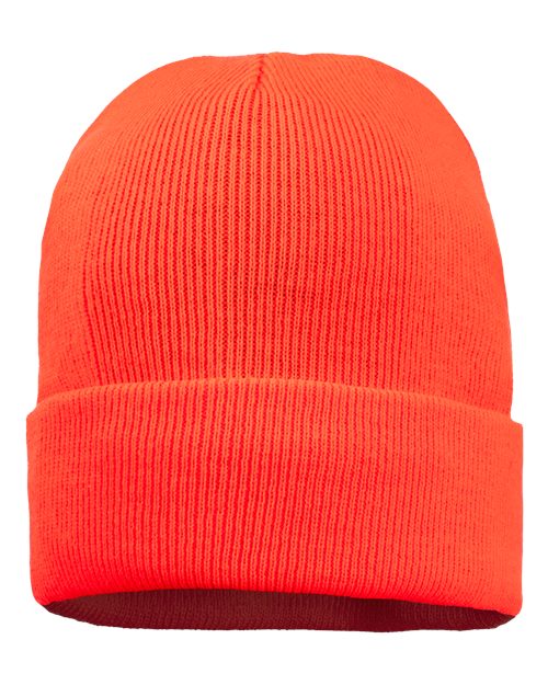 12" Fleece Lined Cuffed Beanie | USA Decoration
