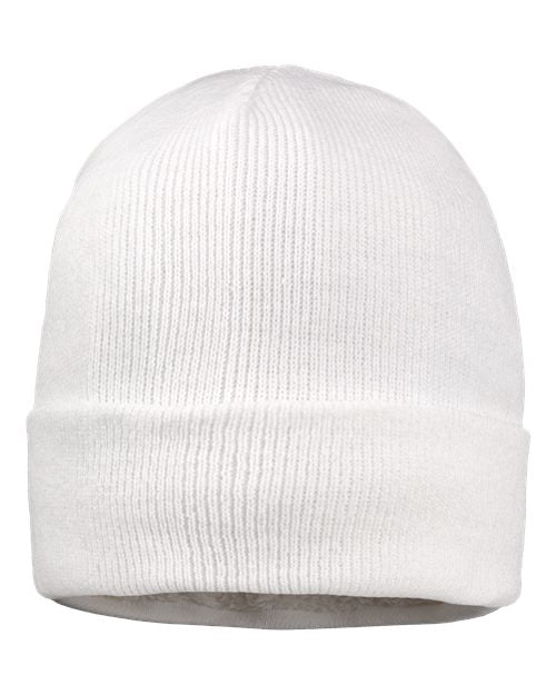 12" Sherpa Lined Cuffed Beanie | USA Decoration