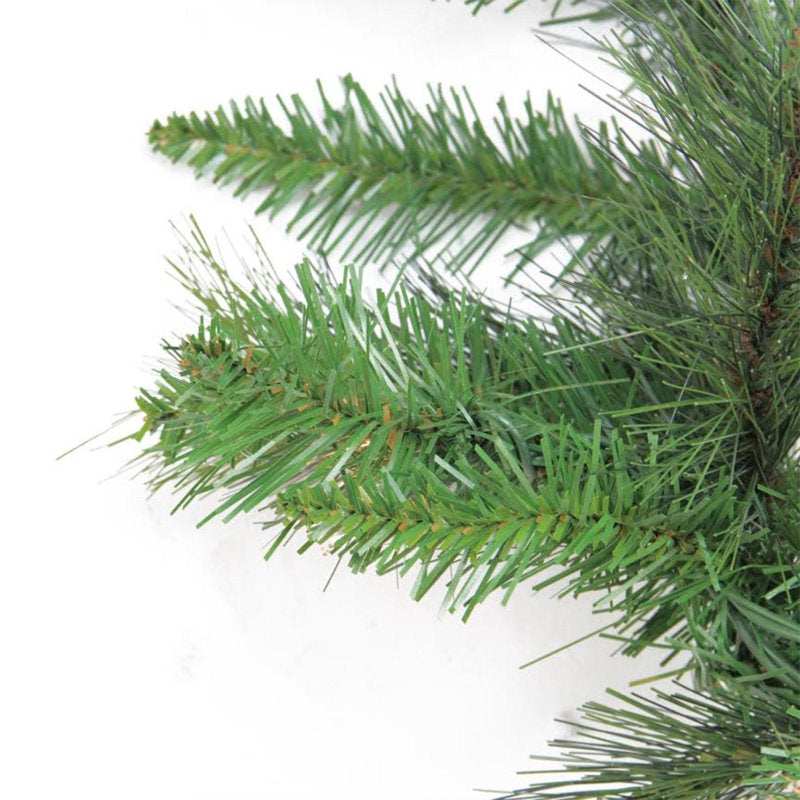 Pre-Lit Artificial Christmas Garland framing a front doorway