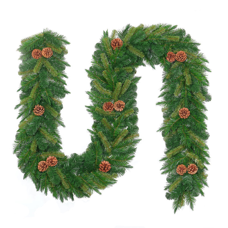 6 ft Artificial Christmas Garland framing a front door