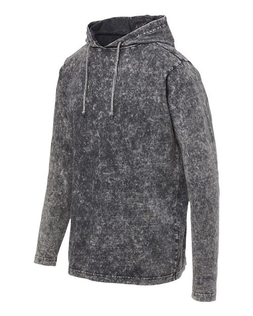 Loco Mineral Wash Hooded Long Sleeve T-Shirt | USA Decoration