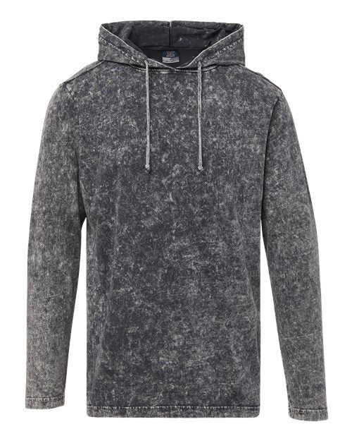 Loco Mineral Wash Hooded Long Sleeve T-Shirt | USA Decoration