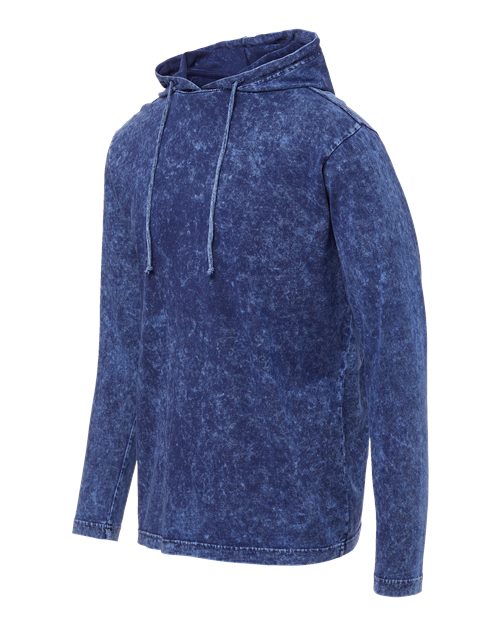 Loco Mineral Wash Hooded Long Sleeve T-Shirt | USA Decoration