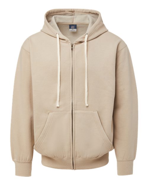 Vintage Fleece Full-Zip Hooded Sweatshirt | Soft Cotton-Polyester Hoodie | USA Decoration