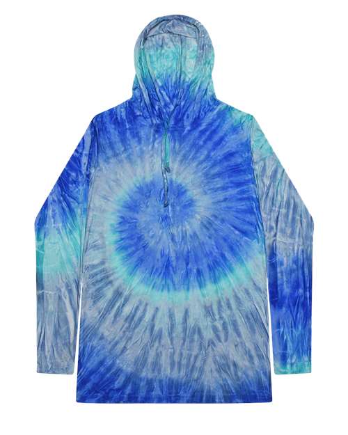 Tie-Dyed Hooded Long Sleeve T-Shirt | USA Decoration