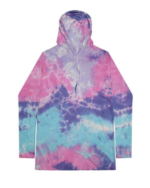 Tie-Dyed Hooded Long Sleeve T-Shirt | USA Decoration