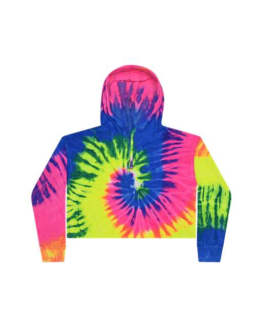Women's Tie-Dyed Crop Hooded Sweatshirt | USA Decoration
