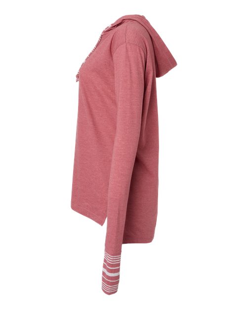 Women's Heathered Jersey Hooded Tunic | USA Decoration