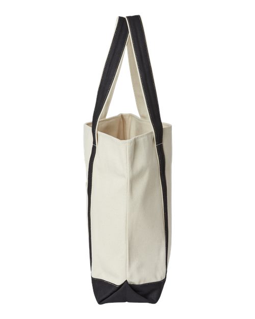 XL Zippered Cotton Canvas Resort Tote | USA Decoration