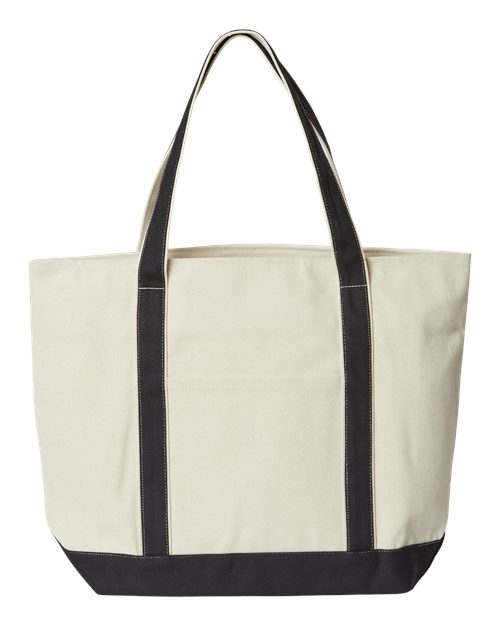 XL Zippered Cotton Canvas Resort Tote | USA Decoration