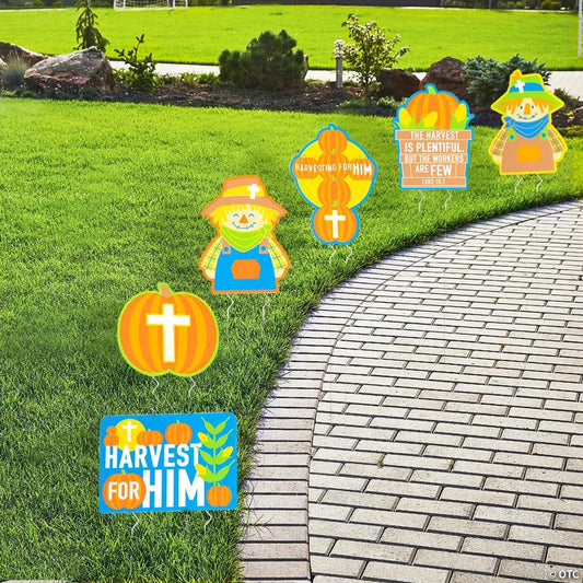 10 1/2" - 11 1/4" Faith Scarecrow Yard Signs - 6 Pc.