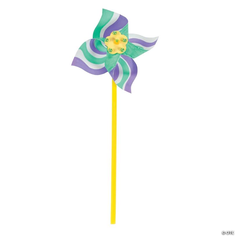 10 1/4" DIY Paper Pinwheels with Bright Color Handles – 24 Pc.