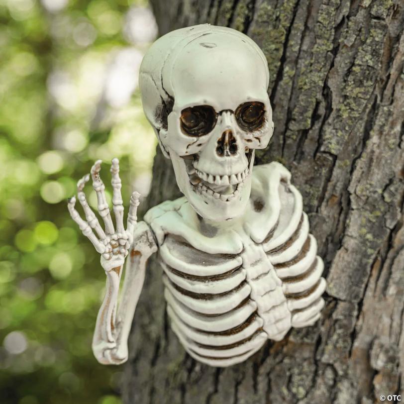 10 3/4" Hanging Waving Outdoor Skeleton Creeper Halloween Decoration