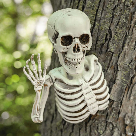 10 3/4" Hanging Waving Outdoor Skeleton Creeper Halloween Decoration