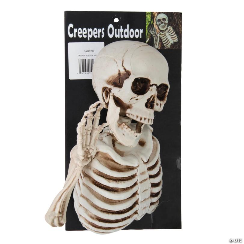 10 3/4" Hanging Waving Outdoor Skeleton Creeper Halloween Decoration