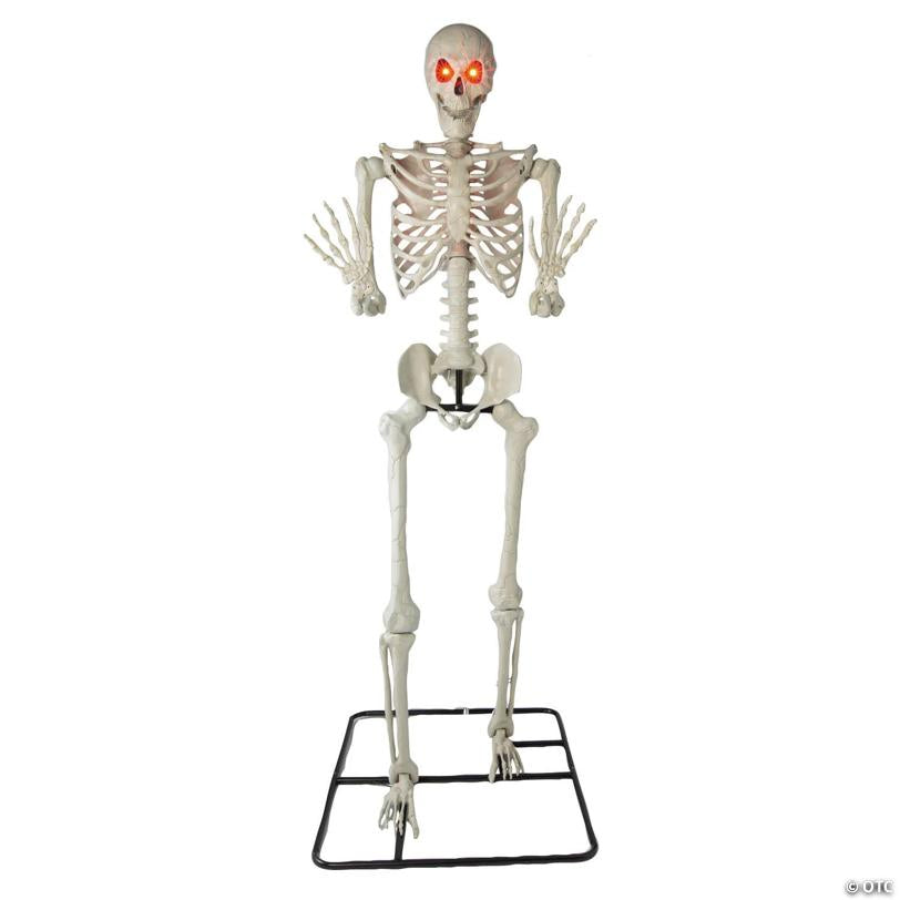 10 Ft. 5" Standing Multicolor Light-Up Eyes Posable Titan Skeleton Halloween Decoration