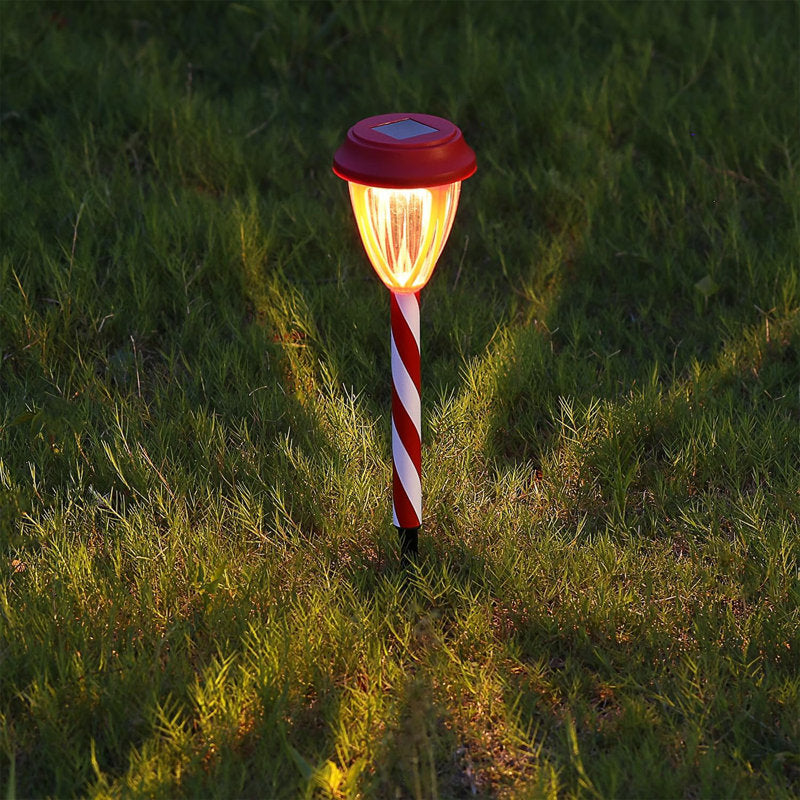 10 Pack Solar Candy Cane Pathway Lights, Outdoor Christmas Garden Markers With Auto On/Off, Waterproof Solar Powered Decor For Patio Yard Walkway Driveway