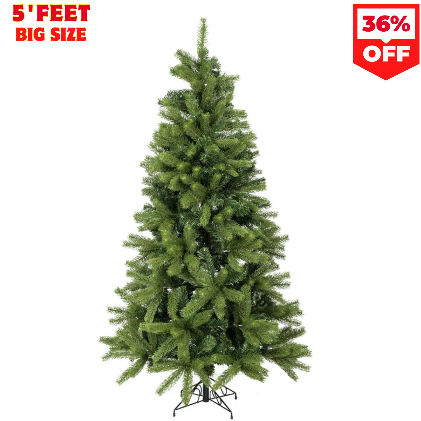 Noble Fir Full Christmas Tree 5 Ft