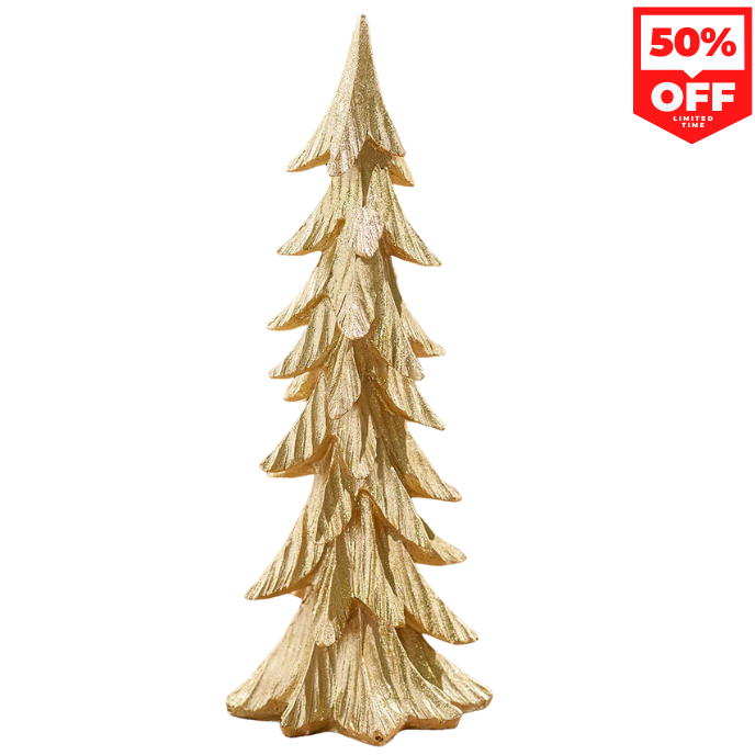 18" Gold Resin Gilded Tree Elegant Holiday Tabletop Accent