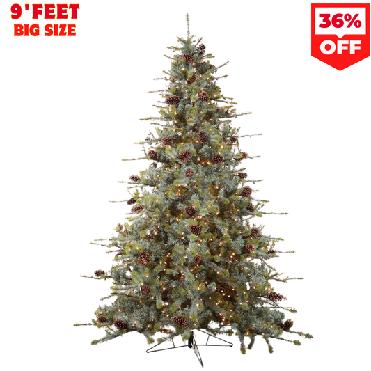9 Foot Mammoth Pine Christmas Tree with 1,300 Warm White Lights