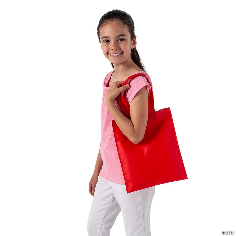 10" x 12" Bulk 50 Pc. Medium Solid Color Nonwoven Tote Bags
