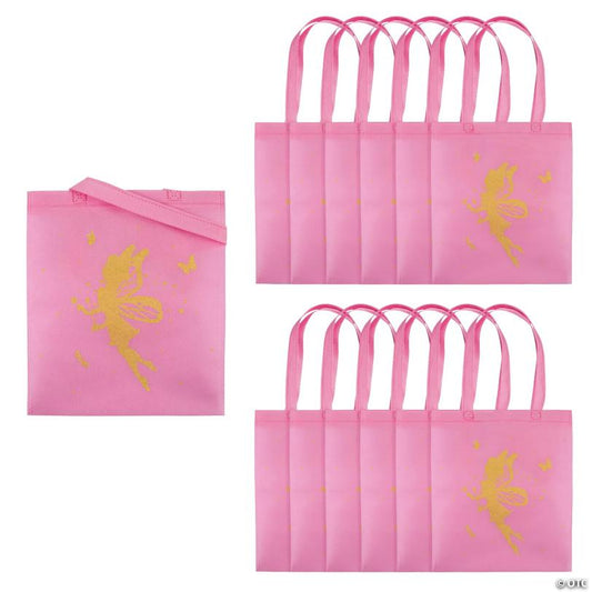 10" x 12" Medium Fairy Nonwoven Tote Bags - 12 Pc.