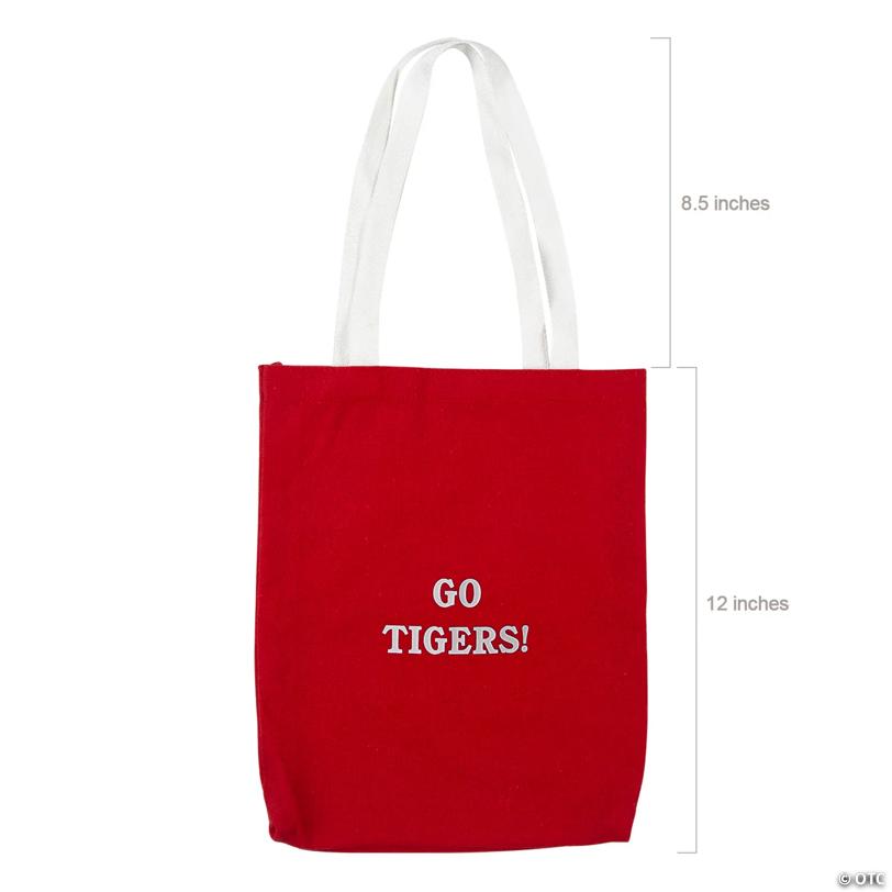 10" x 12" Personalized Medium Red Canvas Tote Bags - 12 Pc.